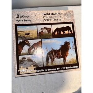 Heritage Wild Horses 550 PC Jigsaw Puzzle Photography by Peter Doran Made in USA